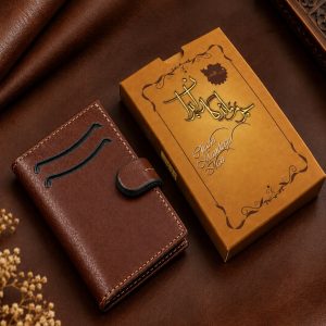 جاکارتی دکمه دار تسمه دار چرم گاوی