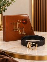 کمربند 3/5 سانت دورو چرم سگک چرخشی - تصویر 6