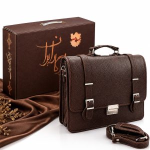 کیف اداری مردانه دوطبله دورگاند تک قفل